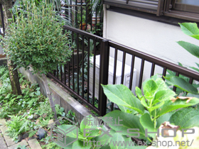 のフェンス・柵 レスティナフェンス22型 自由柱施工 施工例