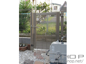 の門扉 プリレオ R2型 片開き 柱仕様 施工例