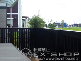 のフェンス・柵 エクスラインフェンス22型 自由柱仕様 施工例
