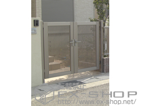 の門扉 プリレオR2型門扉 両開き 柱使用 施工例