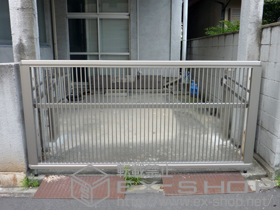 のカーゲート エクスラインアップゲート2型 手動式 ※特注 施工例