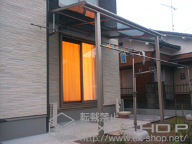 のテラス屋根 ヴェクターテラス F型 テラスタイプ 単体 積雪〜20cm対応+物干しセット 標準 ２本入 施工例