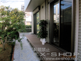 のウッドデッキ リコステージII 連棟 施工例