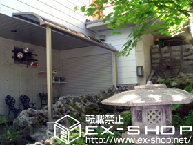 のテラス屋根 ライザーテラスII R型 テラスタイプ 単体 積雪〜20cm対応 施工例