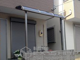 のテラス屋根 ライザーテラスII R型 テラスタイプ 単体 積雪〜20cm対応 施工例