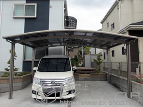 のカーポート カーブポートシグマIII ワイド 積雪〜30cm対応 施工例