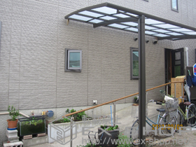 のサイクルポート・駐輪場 カーブポートシグマIII ミニ 積雪〜30cm対応 施工例