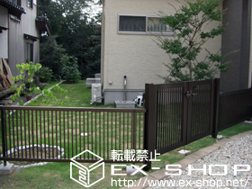 のフェンス・柵 エクスラインフェンス13型 自由柱仕様 施工例