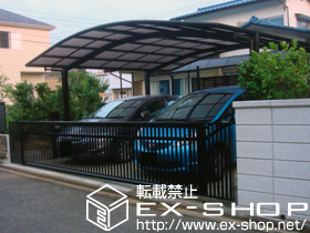 のカーゲート エクスラインアップゲートワイド6型 手動式 施工例