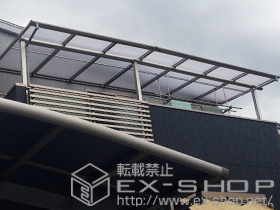 のバルコニー・ベランダ屋根 ヴェクターテラス F型 屋根タイプ 連棟 積雪〜20?対応 施工例