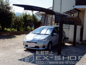 のカーポート レイナキャップポート 積雪〜20cm対応+着脱式補助柱 2本 施工例