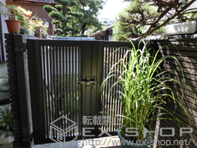 の門扉 シャレオR2型門扉 両開き 柱使用 施工例