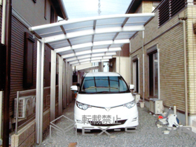 のカーポート レイナポートZ 縦連棟 積雪〜20cm対応 施工例