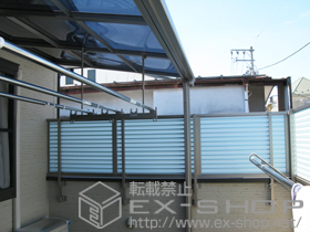 のバルコニー・ベランダ屋根 ライザーテラスII F型 屋根タイプ 単体 積雪〜20cm対応 施工例