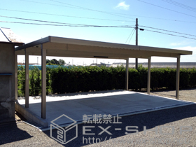 のカーポート テリオスポートIII 900 3台用 角柱仕様 積雪〜30cm対応 施工例