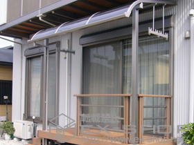 のテラス屋根 ライザーテラスII R型 テラスタイプ 単体 積雪〜20cm対応+吊り下げ物干し 標準 2本入 施工例