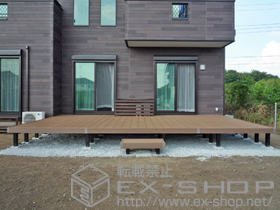 のウッドデッキ リウッドデッキ 200 連棟 +独立式リウッドステップ2型 施工例