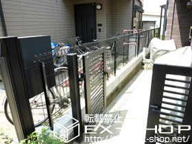 のフェンス・柵 ハイグリッドフェンス11型 フリーポールタイプ 施工例