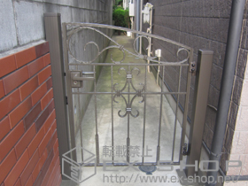 の門扉 コラゾン2型 片開き 柱使用 施工例