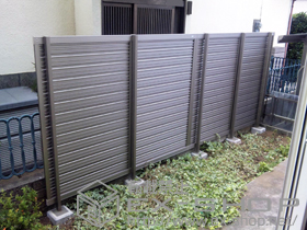 のフェンス・柵 ハイスクリーンフェンス A型 フリーポールタイプ 施工例