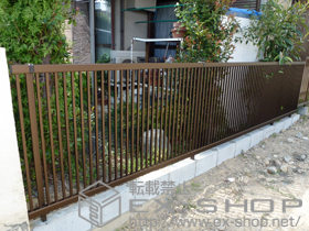 のフェンス・柵 エクスラインフェンス13型 自由柱仕様 施工例