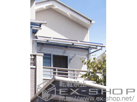 のバルコニー・ベランダ屋根 ＜外観右＞プレシオステラス R型 屋根タイプ 単体 積雪〜20cm 施工例