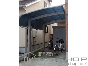 のカーポート プレシオスポート アルファ 積雪〜20cm対応+収納式物干し 2型 2本入 施工例