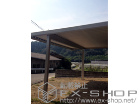 のカーポート レオンポートneo 2台用 4本柱 角柱仕様 積雪〜50cm対応 施工例