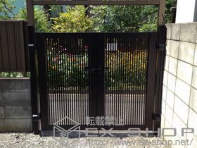 の門扉 エクスライン門扉2型 両開き 施工例