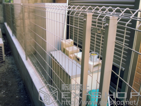 のフェンス・柵 イーネットフェンス1F型 自由柱タイプ 施工例