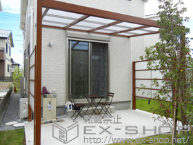 のテラス屋根 Gルーフ テラスタイプ マテリアルカラー 積雪〜20cm対応 施工例