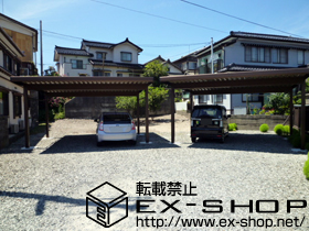 のカーポート ジーポートneo Aタイプ 2台用 角柱仕様 積雪〜100cm対応 施工例