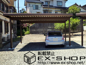 のカーポート ジーポートneo Aタイプ 2台用 角柱仕様 積雪〜100cm対応 施工例