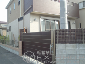 のカーゲート エススライド D型 片引き 手動タイプ 施工例