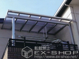 のバルコニー・ベランダ屋根 ヴェクターテラス F型 屋根タイプ 単体 積雪〜50ｃｍ対応+ 吊り下げ式物干し 標準 2本入 施工例