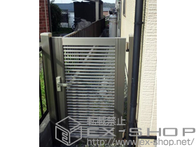 の門扉 プリレオ R1型 片開き 柱使用 施工例