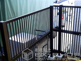 のフェンス・柵 プリレオR2型フェンス アルミ多段柱施工 施工例