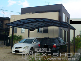 のカーポート レイナツインポート　 積雪〜20cm対応+レイナツインポート 屋根ふき材補強部品 施工例