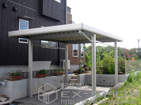 のカーポート ジーポートneo Aタイプ 角柱仕様 標準鼻隠し 積雪〜100cm対応 施工例