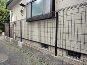 のフェンス・柵 イーネットフェンス1F型 自由柱タイプ 施工例
