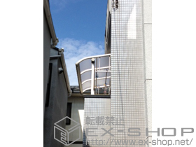 のバルコニー・ベランダ屋根 プレシオステラス R型 屋根タイプ 積雪〜20?対応 施工例