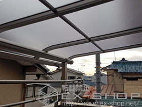 のバルコニー・ベランダ屋根 プレシオステラス R型 屋根タイプ 単体 積雪〜20ｃｍ対応 施工例