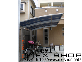 のカーポート プレシオスポート 積雪〜20ｃｍ対応＋収納式物干しセット2型 2本入 施工例