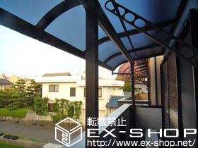 のバルコニー・ベランダ屋根 プレシオステラス R型 屋根タイプ 連棟 積雪〜20ｃｍ対応 施工例