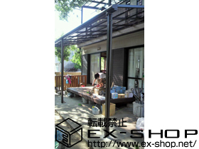 のテラス屋根 ライザーテラスII F型 テラスタイプ 連棟 積雪〜20?対応 施工例