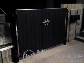 の門扉 ライフモダンII TA型 両開き 門柱使用 施工例