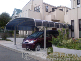 のカーポート レイナキャップポート M合掌 積雪〜20cm対応 施工例