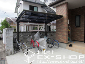 のサイクルポート・駐輪場 カーブポートシグマIII ミニ 積雪〜20?対応 施工例