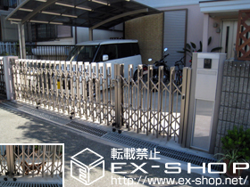 のカーゲート アルシャインPG型R Aタイプ 両開き ノンレール 施工例