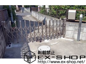 のカーゲート アルシャインII M型 Aタイプ ノンレール 片開き 施工例